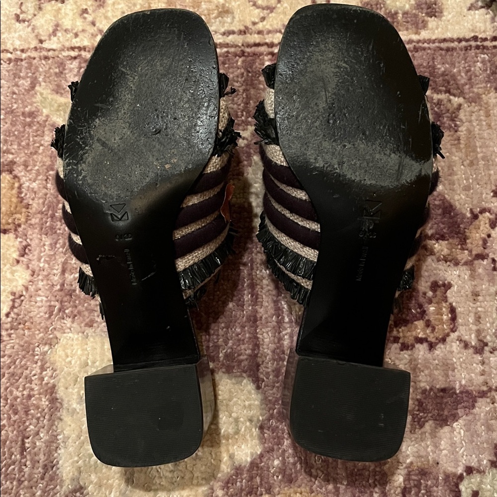 MERCEDES CASTILLO Black and Tan Block Heels - Picture 5 of 8
